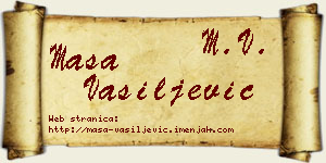 Maša Vasiljević vizit kartica